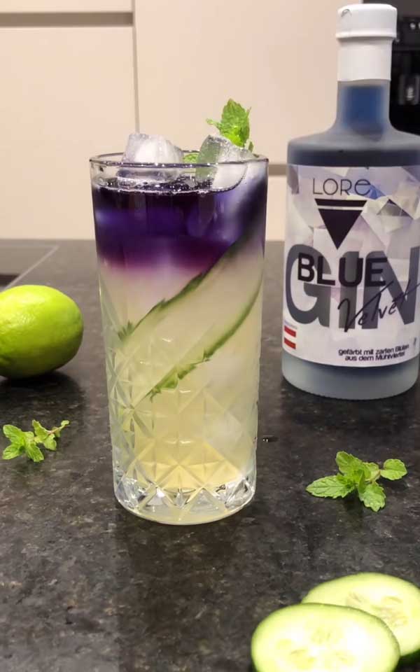 Green Gentleman mit LoRe BlueVelvet Gin